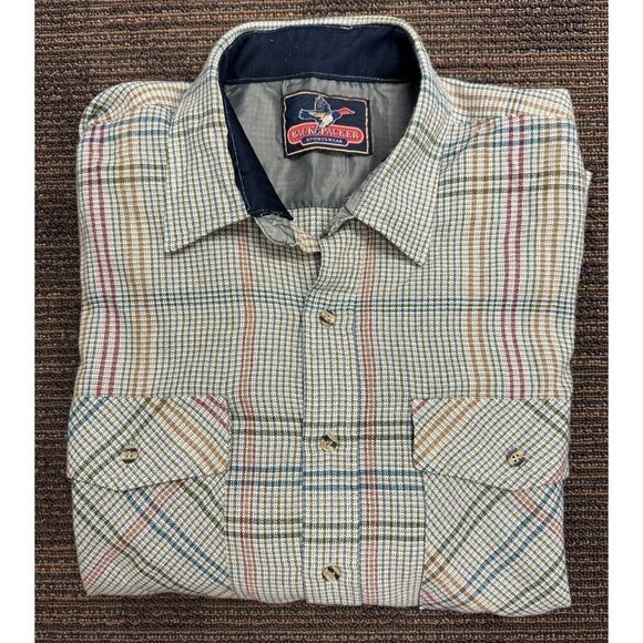 Vintage Back Packer Sportswear Men's‎ Flannel button up shirt, sz XL - Picture 1 of 6